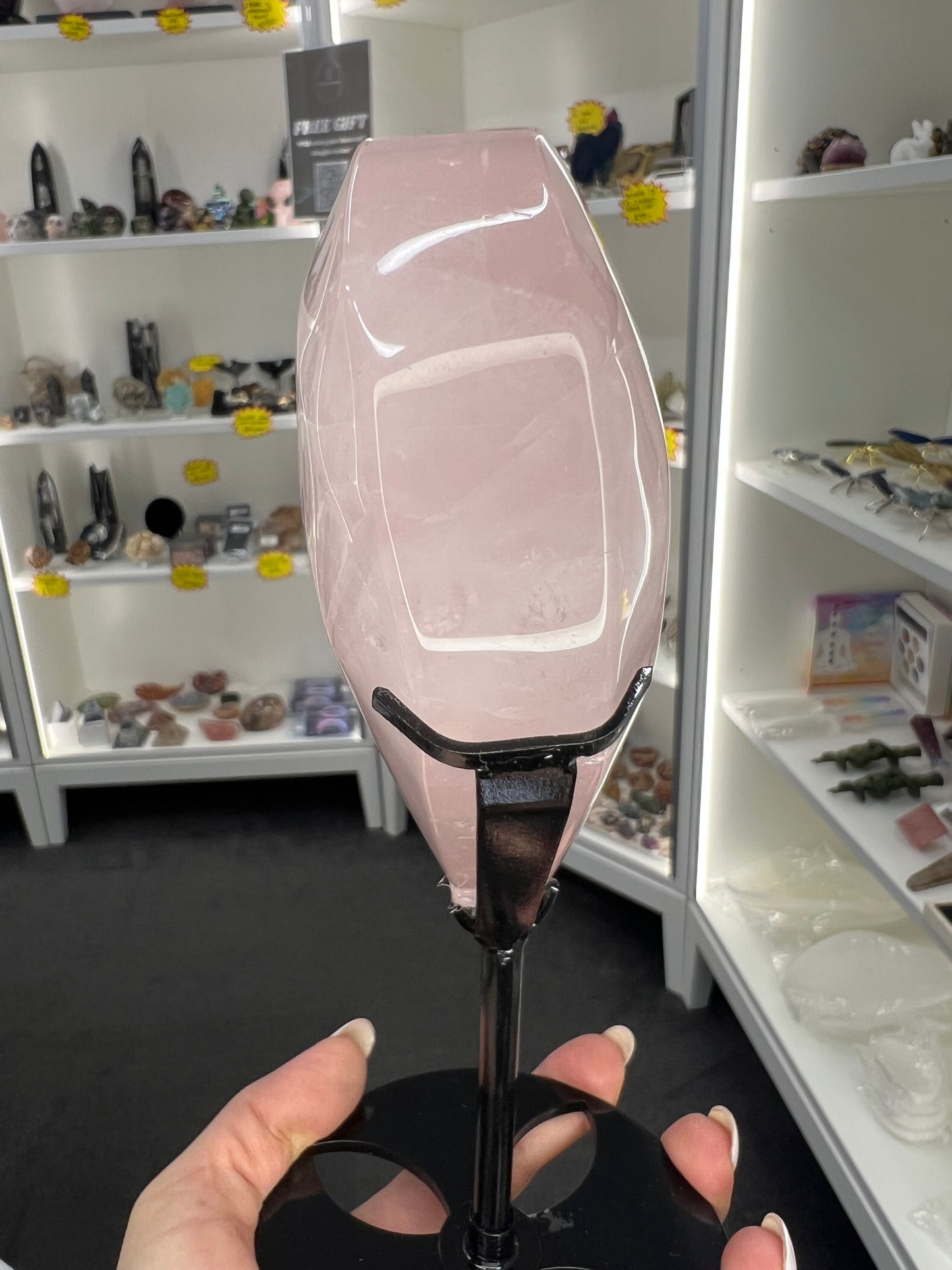 Rose Quartz Heart on Stand