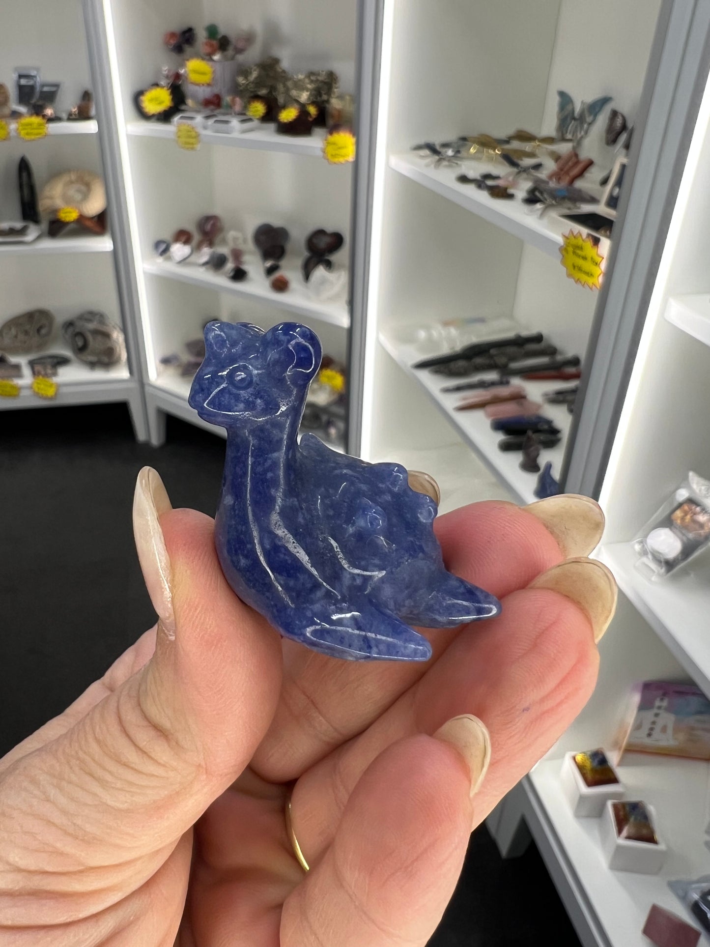 Blue Aventurine Character Carving