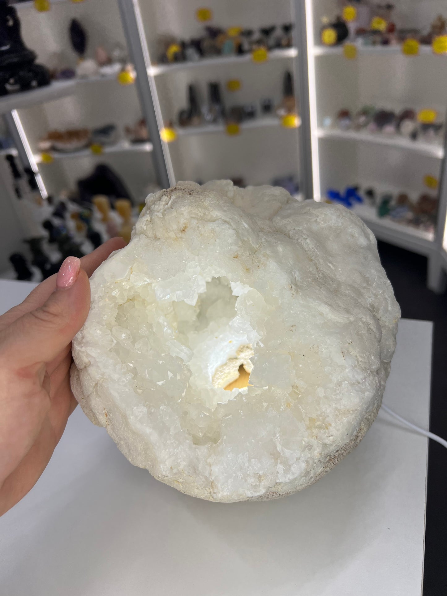 Quartz Geode Lamp