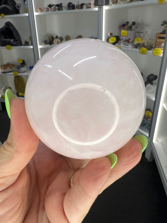 Pink Calcite Sphere on Stand