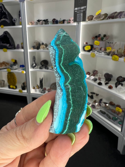 Chrysocolla x Malachite Tower