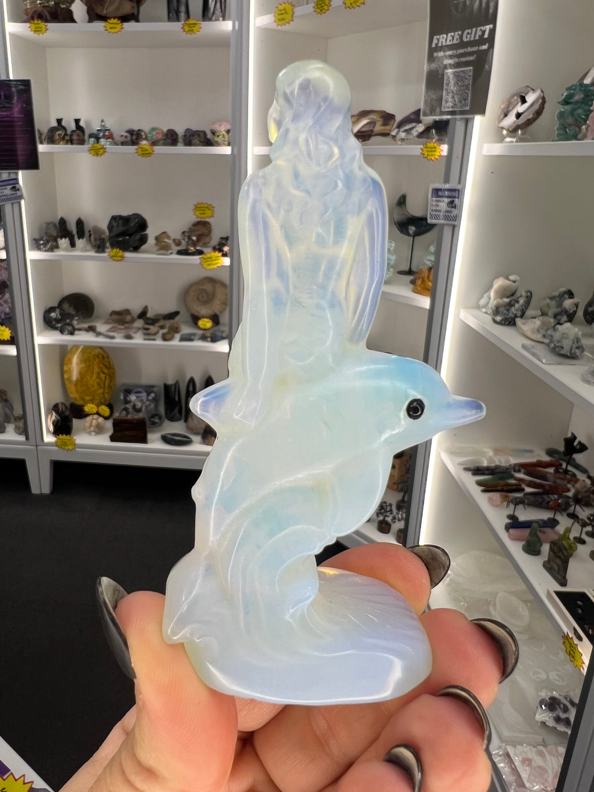 Opalite Mermaid on Dolphin