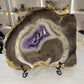 Amethyst / Agate Slab on Stand