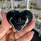 Black Fluorite Heart (UV Reactive)