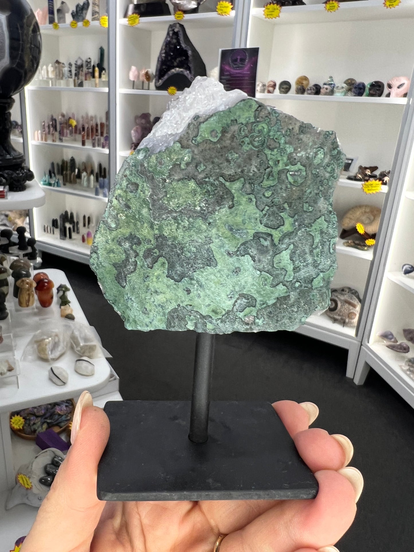 Amethyst Cluster Specimen on Stand