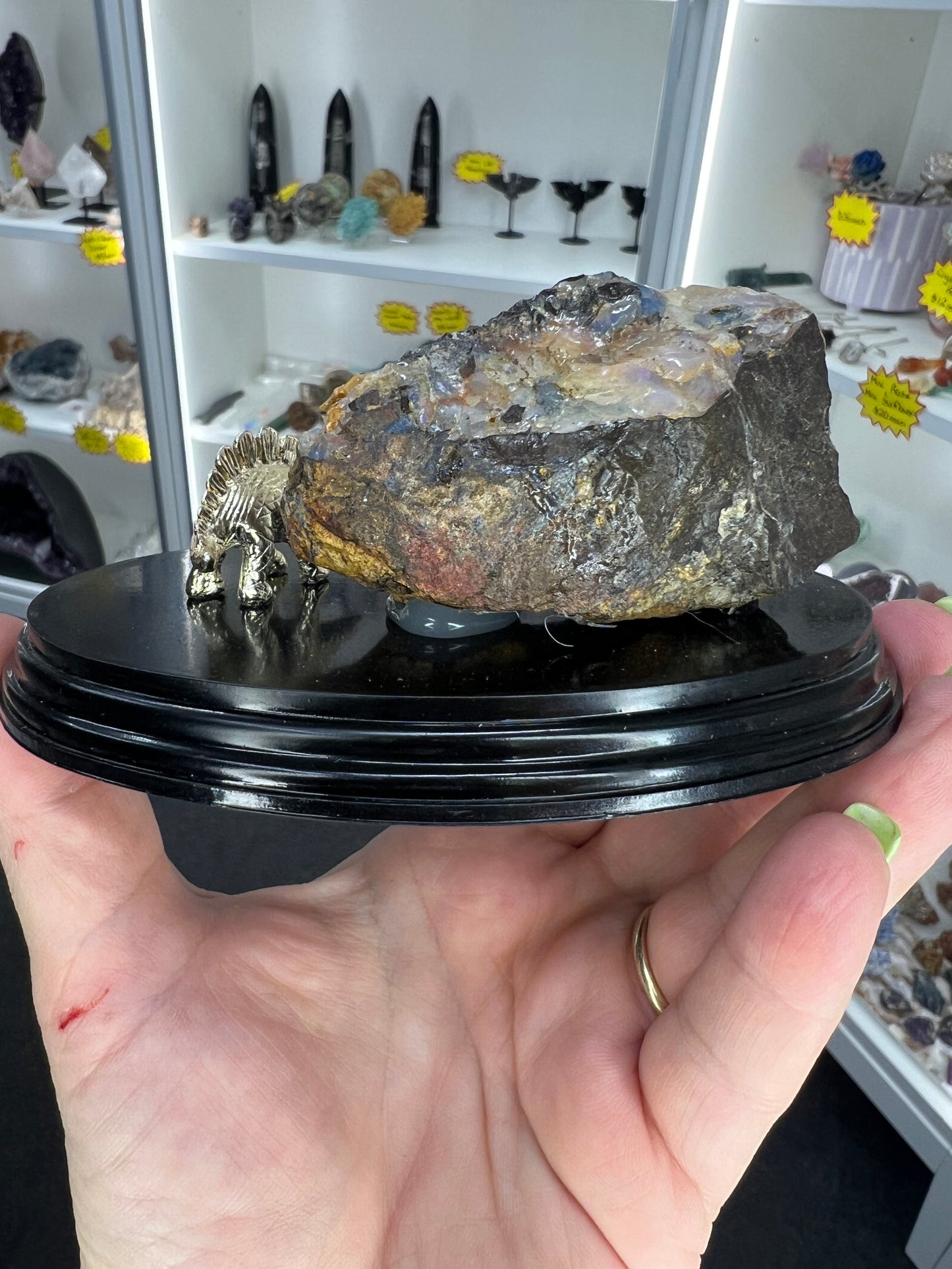 Boulder Opal with Dinosaur
