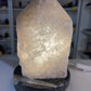 Smoky Quartz Point Lamp on Fossil Orthoceras Base