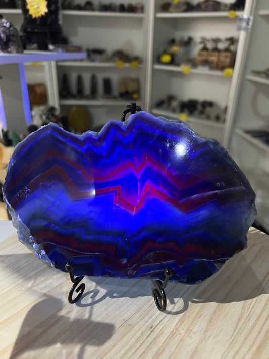 Black Fluorite Slab (UV Reactive)