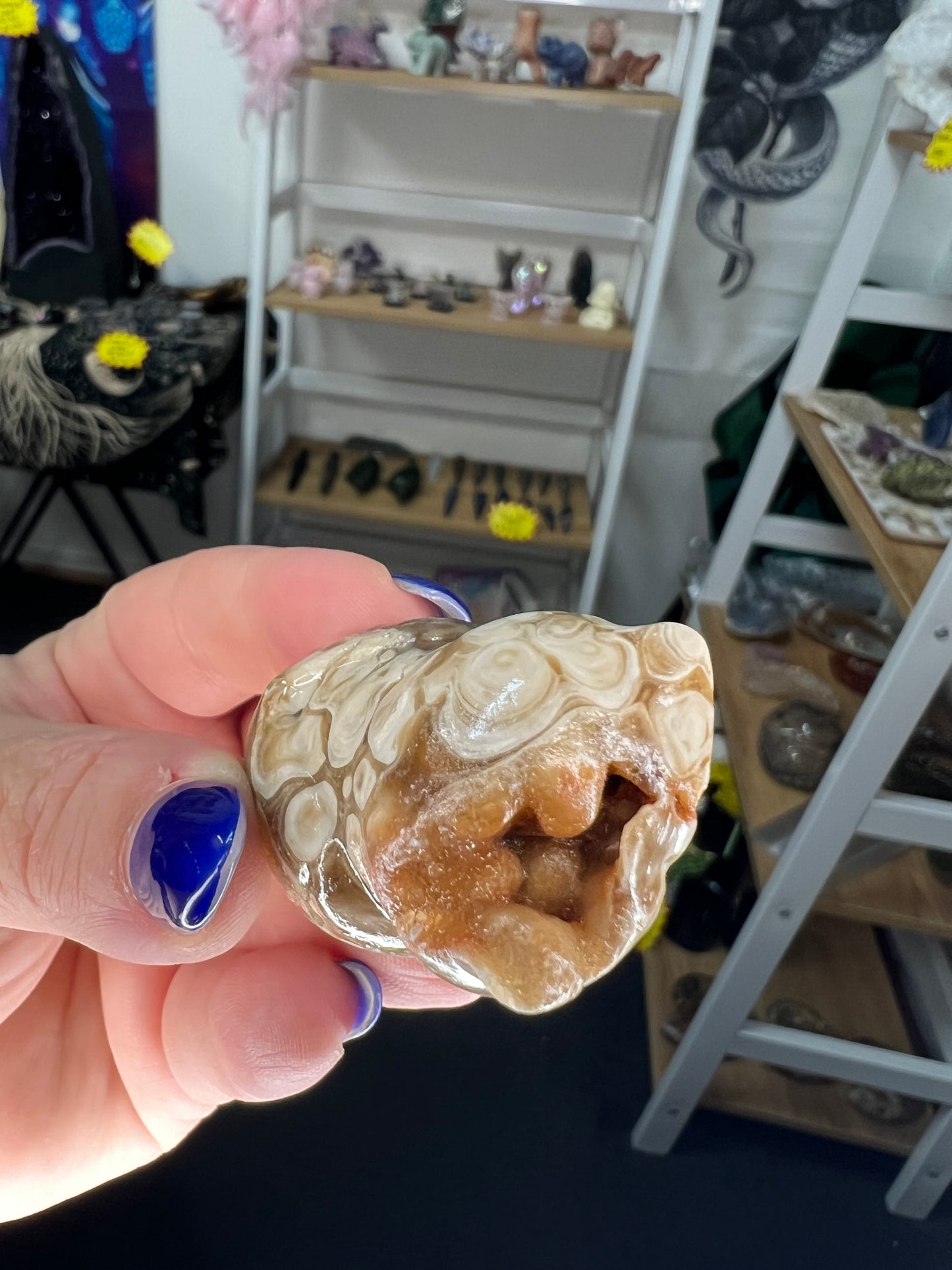 Chocolate Calcite Owl