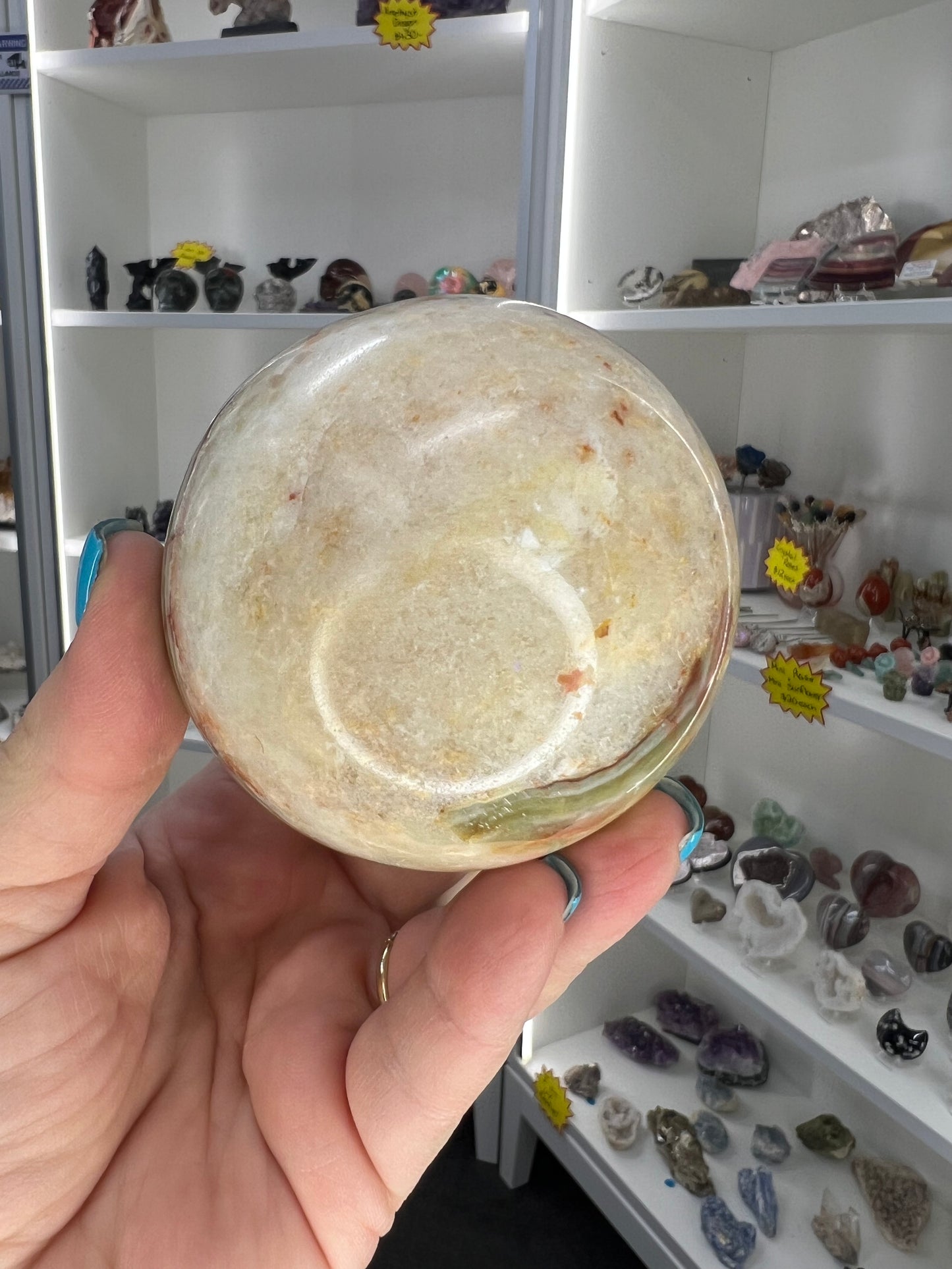 Green Onyx Sphere on Stand