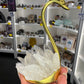 Clear Quartz Cluster on Gold Swan