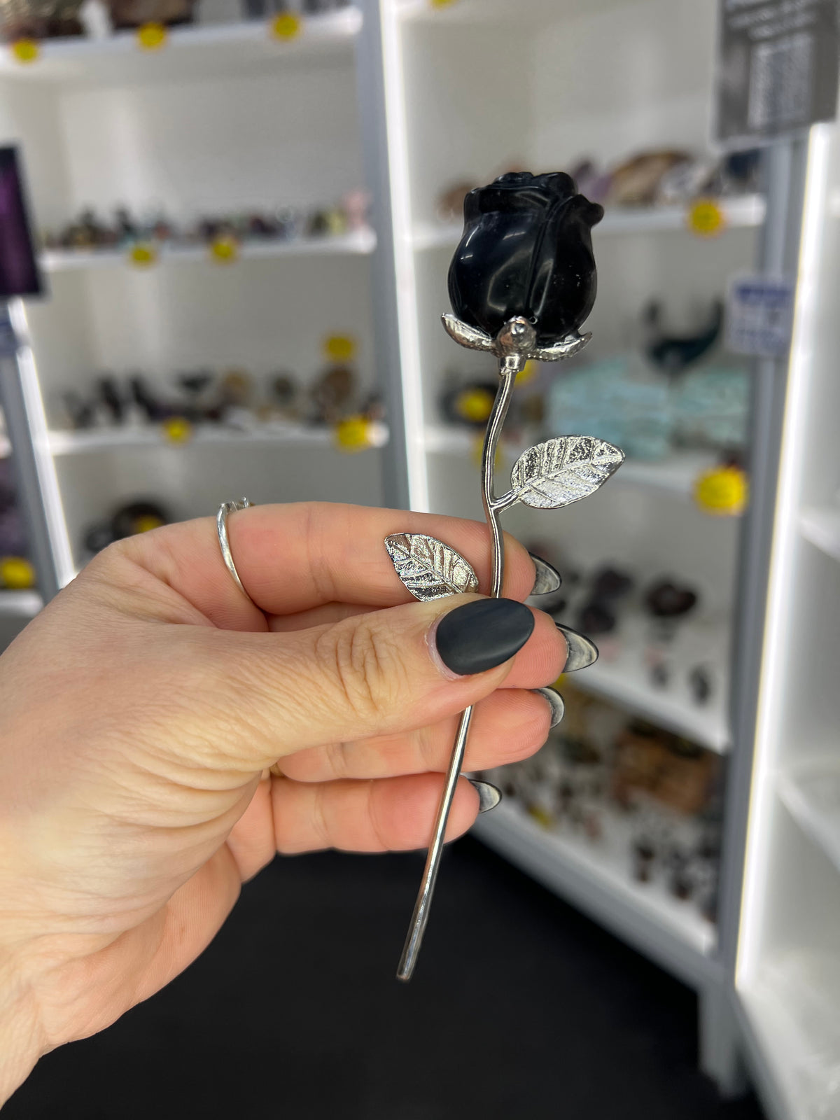 Silver Sheen Obsidian Forever Rose