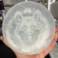 Selenite Wolf Charging Plate