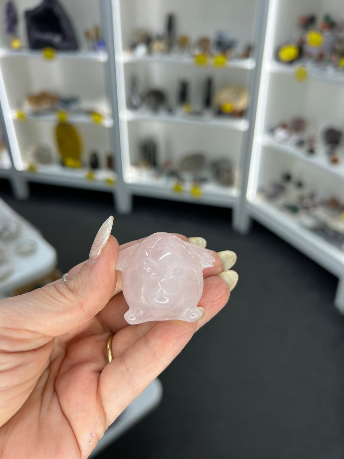 Rose Quartz Character Carving