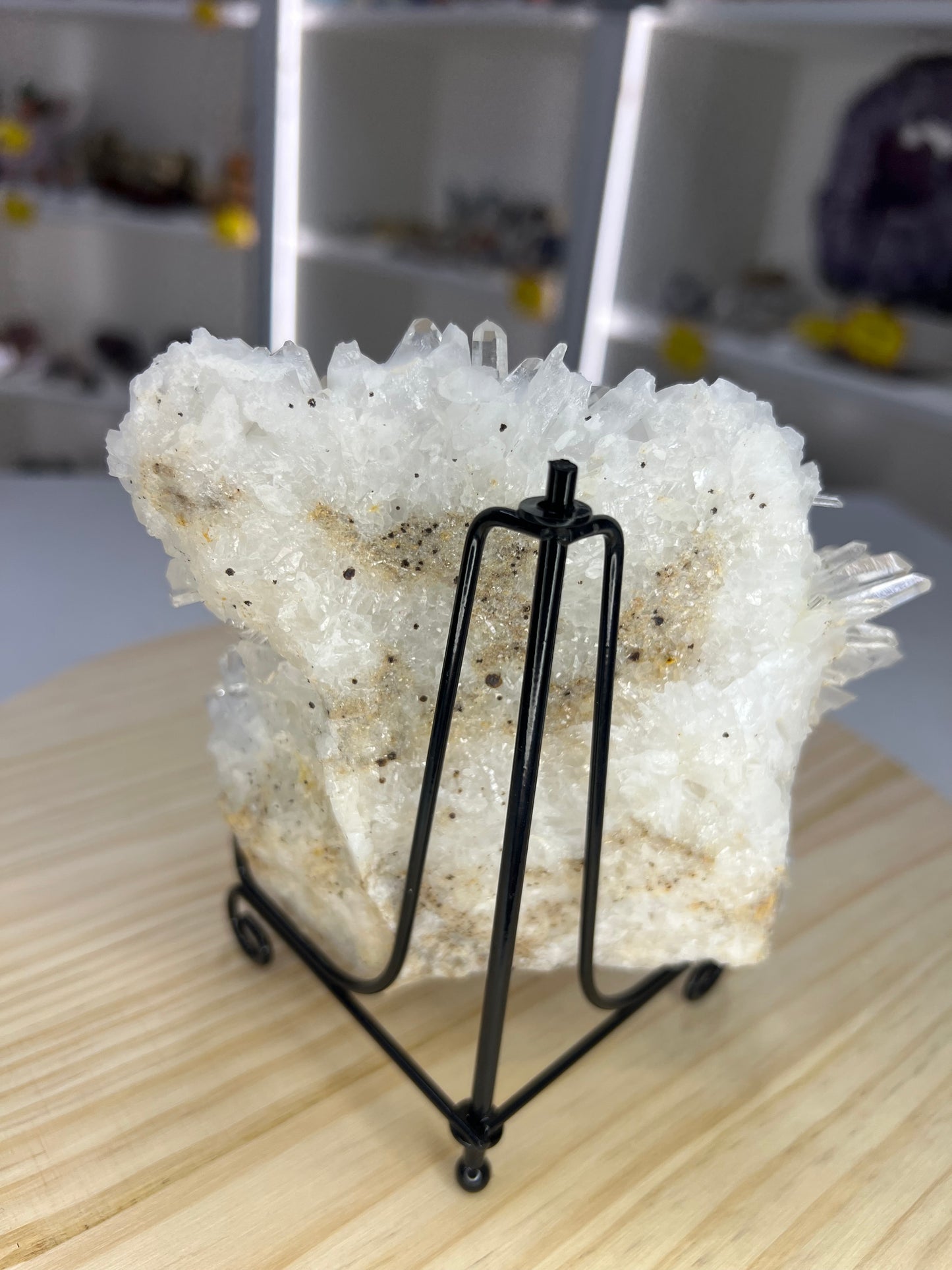 Clear Quartz Cluster on Stand