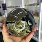 Volcano Agate Sphere with Stand (UV Reactive)