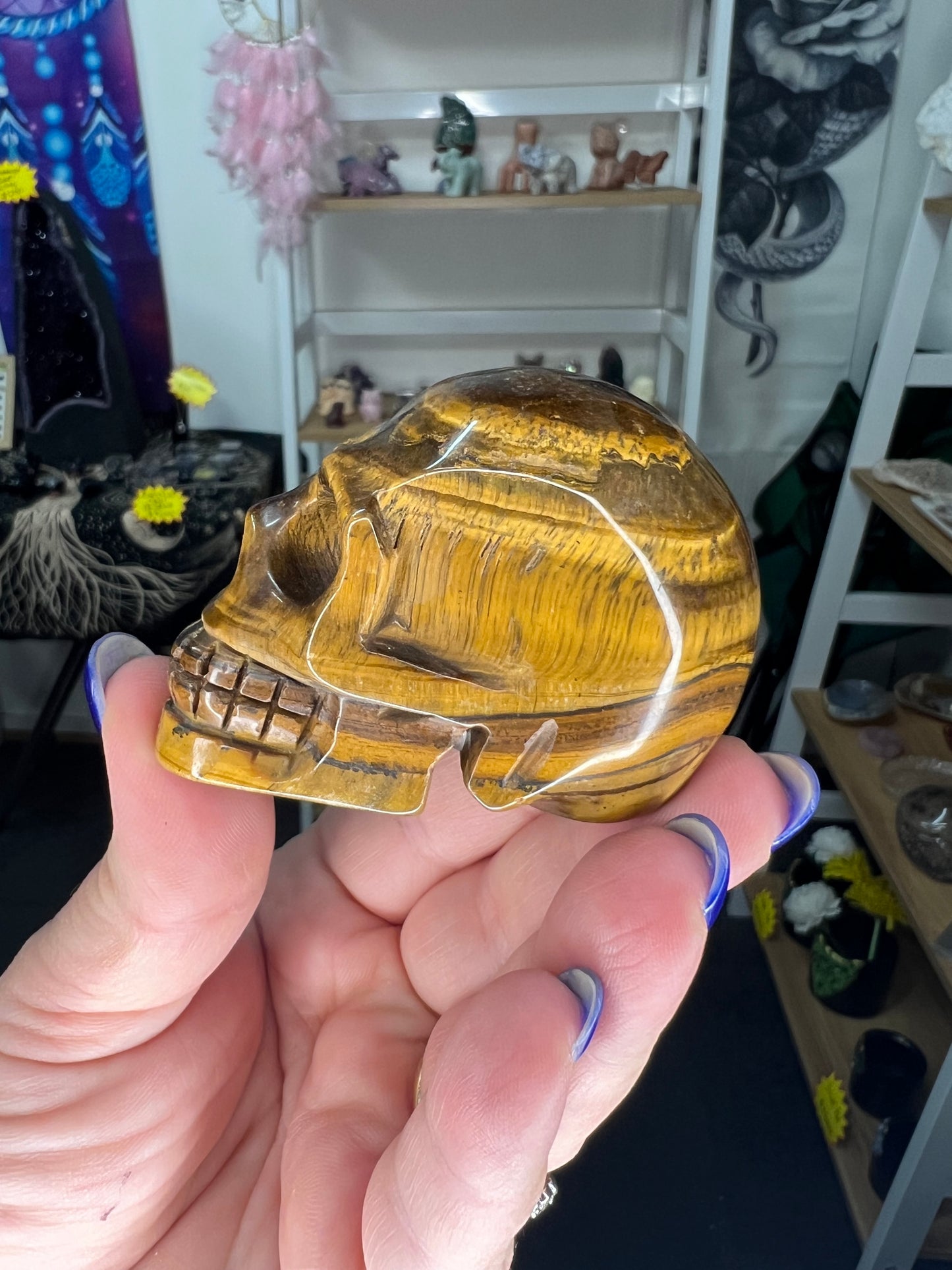 Tiger’s Eye Skull