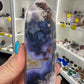 Blue Flower Agate Tower