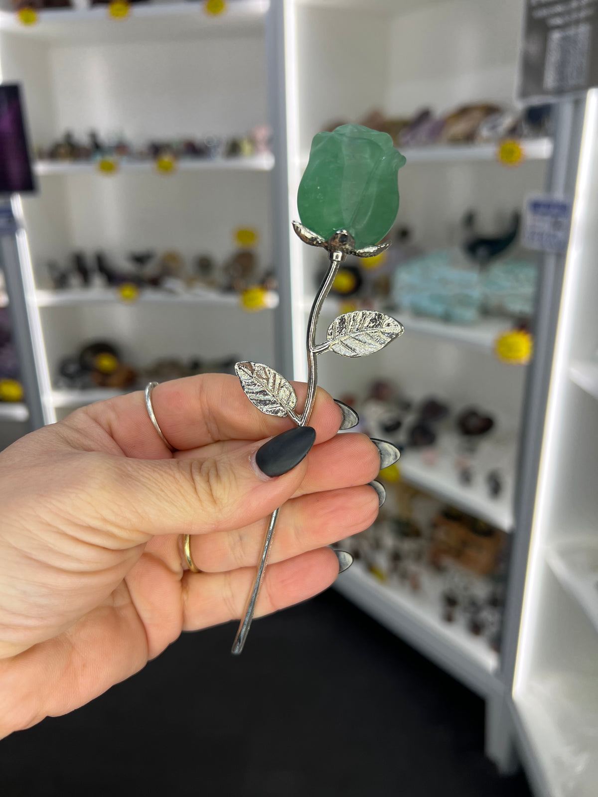 Green Fluorite Forever Rose
