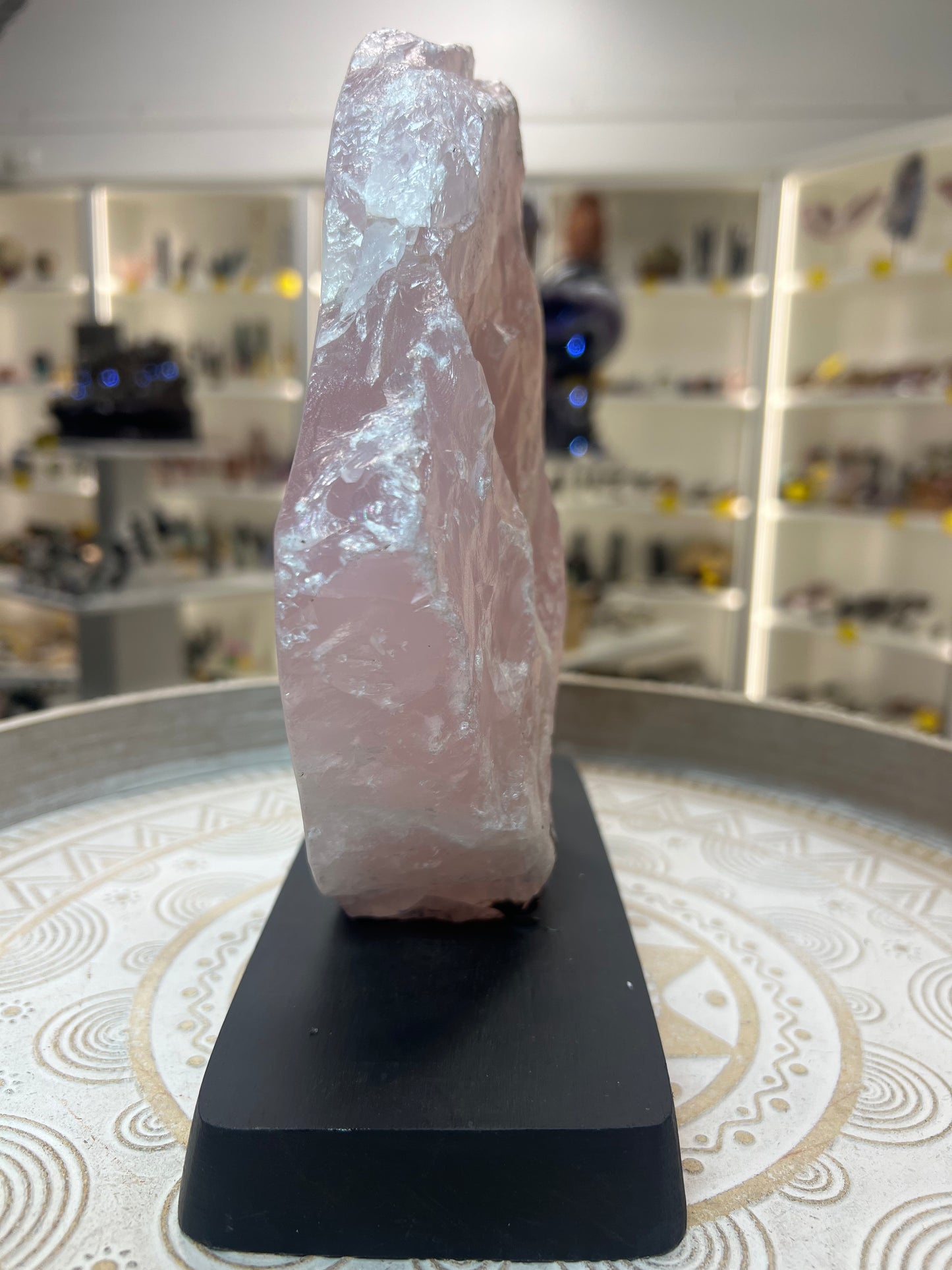 Rose Quartz Slab on Base