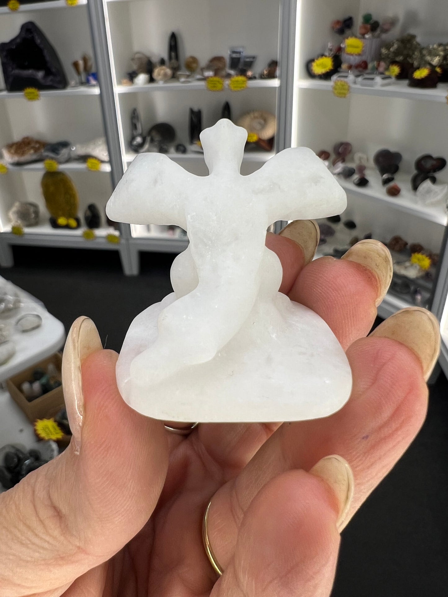 White Quartz Character Carving