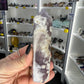 Black Flower Agate Tower