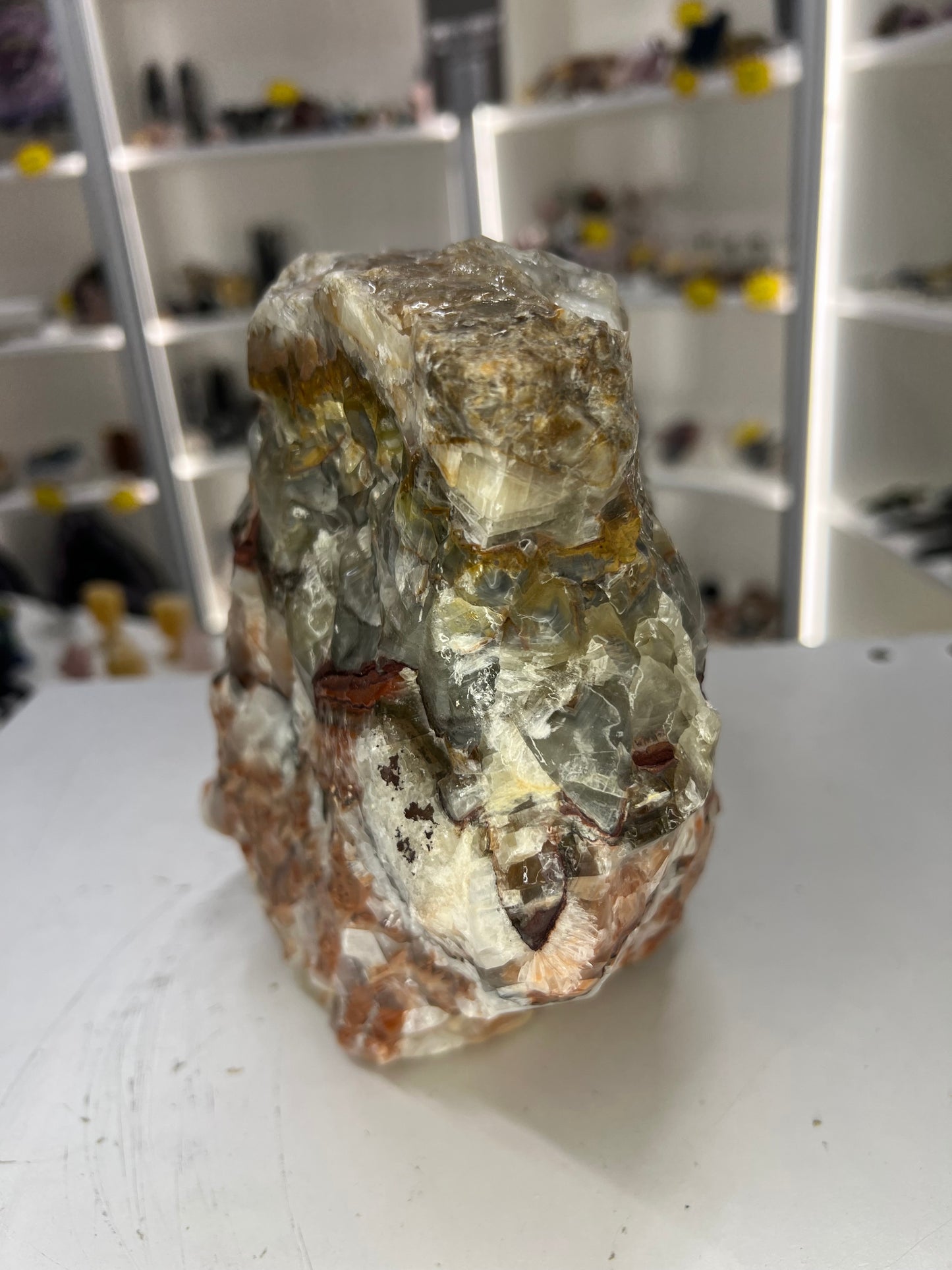 Huge Rainbow Calcite Specimen