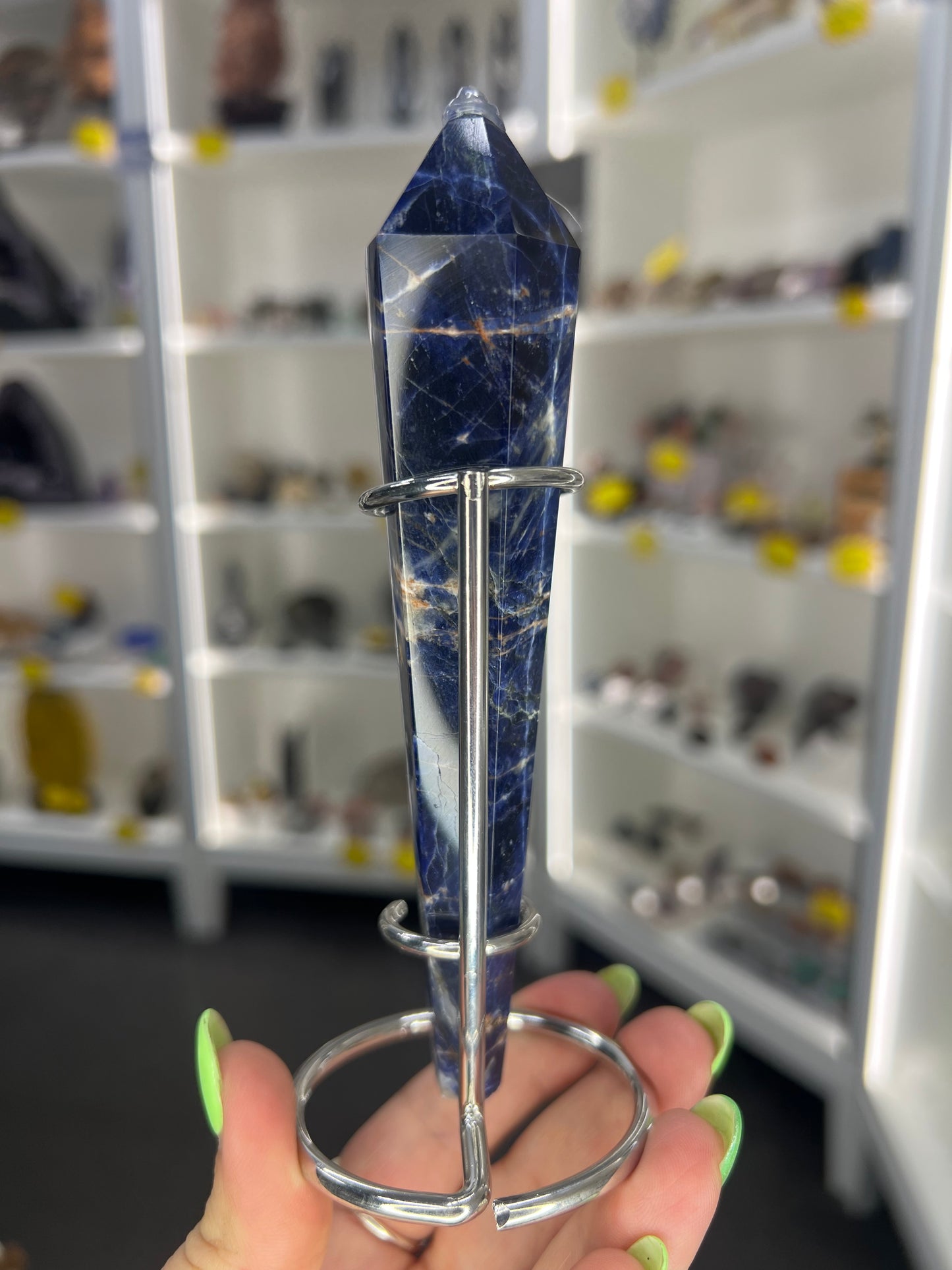 Sodalite Wand on Stand