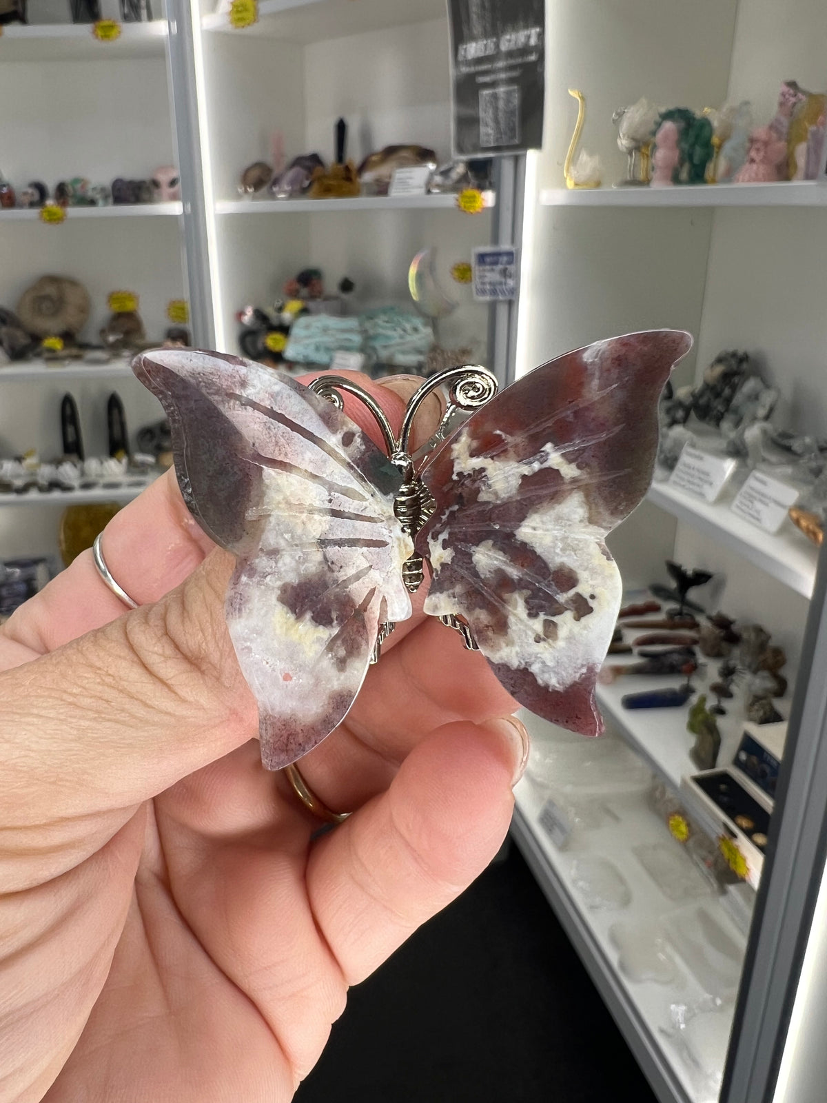 Mexican Lace Agate Butterfly
