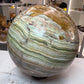 Green Onyx Sphere on Stand