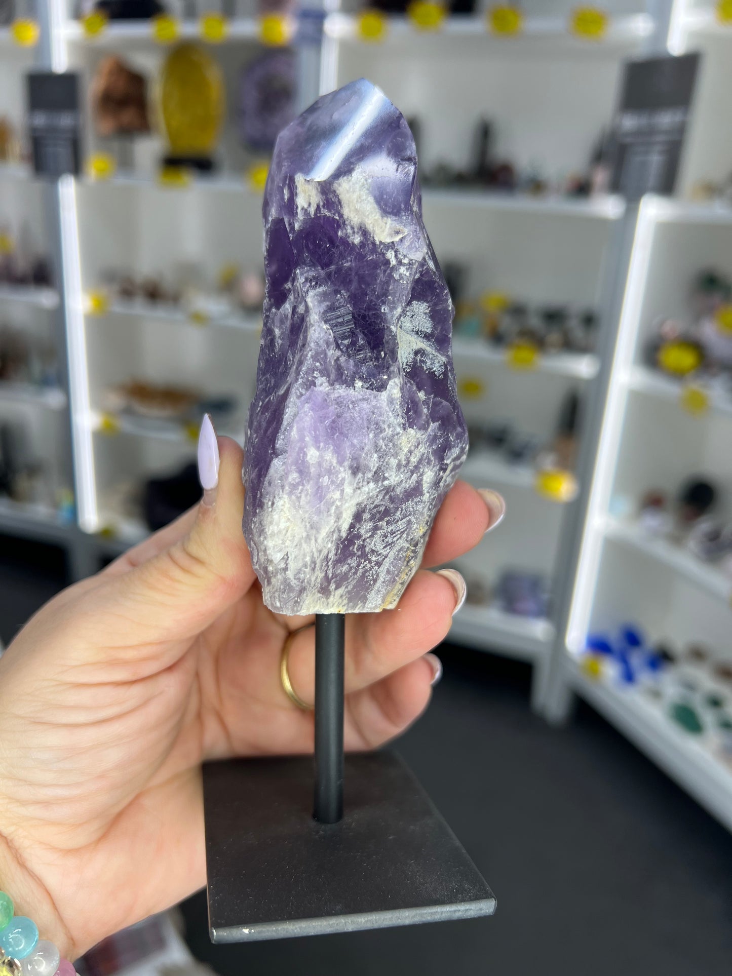 Amethyst Point on Stand