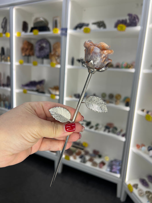 Pink Agate Forever Rose