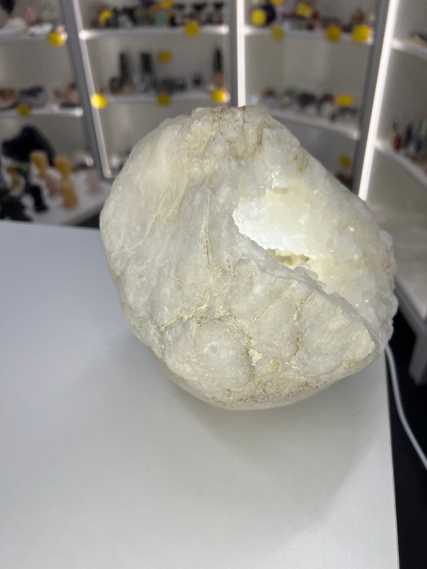 Quartz Geode Lamp