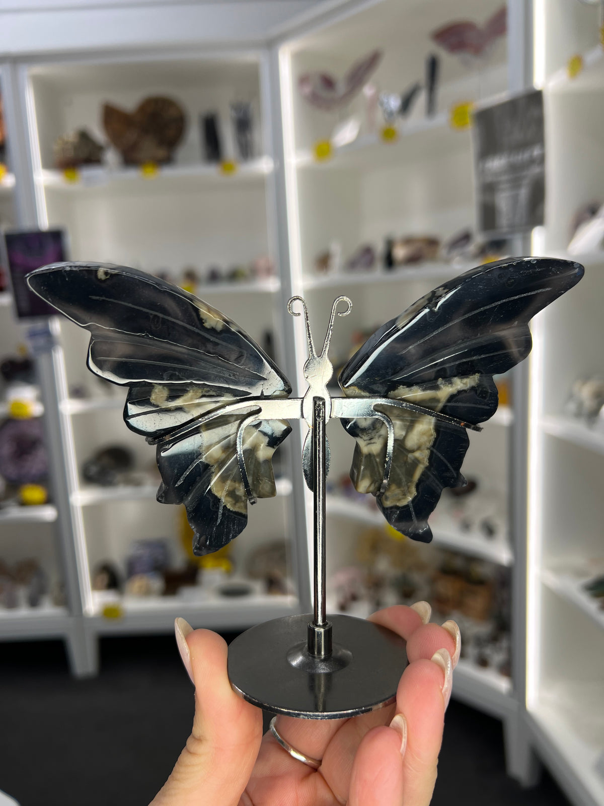 Volcano Agate Butterfly (UV Reactive)