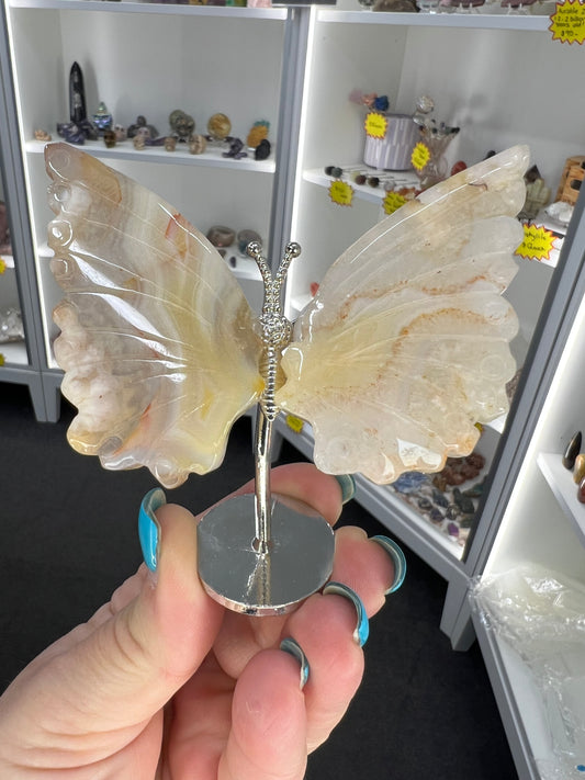 Flower Agate Butterfly