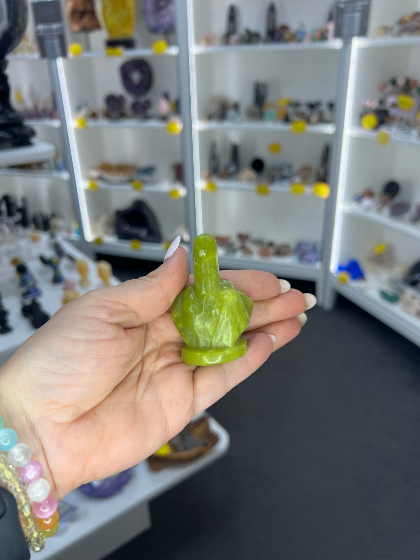 Green Jade Middle Finger