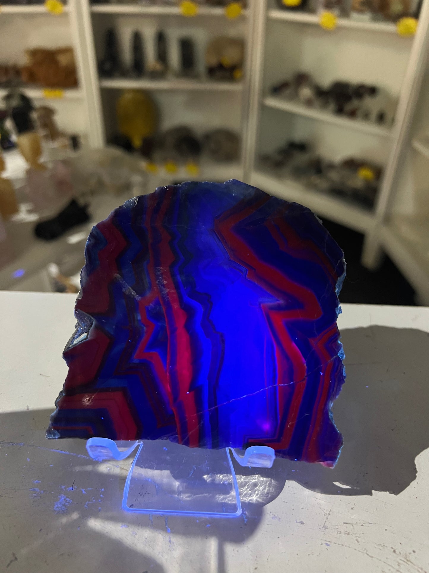 Black Fluorite Slab (UV reactive)