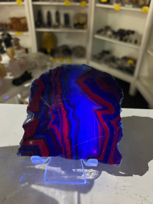 Black Fluorite Slab (UV reactive)