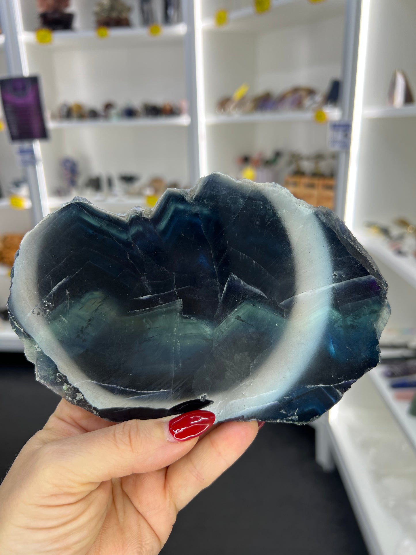 Black Fluorite Slab (UV Reactive)