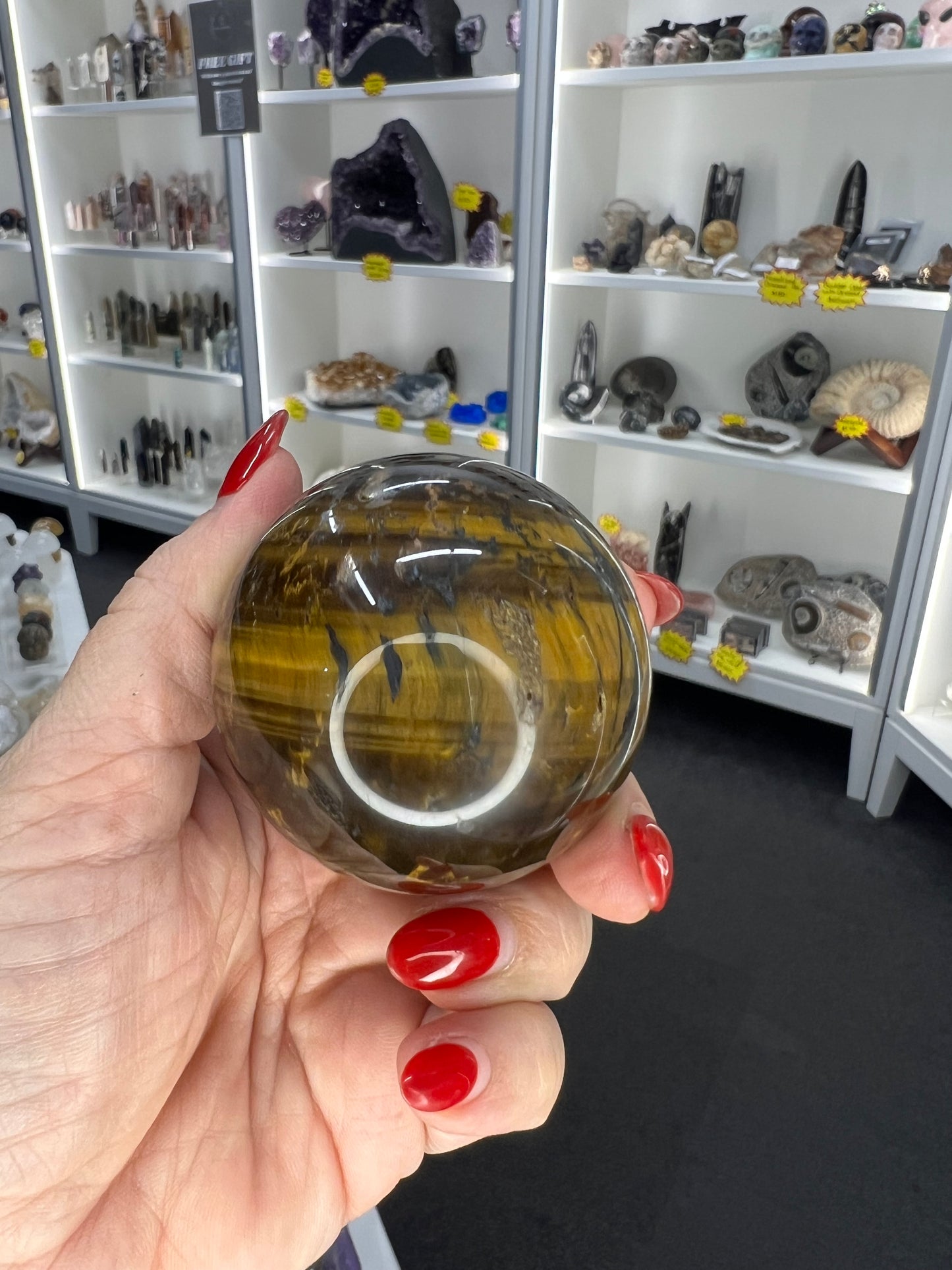 Tigers Eye Sphere with Stand