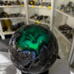 Huge Volcano Agate Sphere on Stand (UV Reactive)