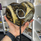 Pink Amethyst / Agate Heart on Stand