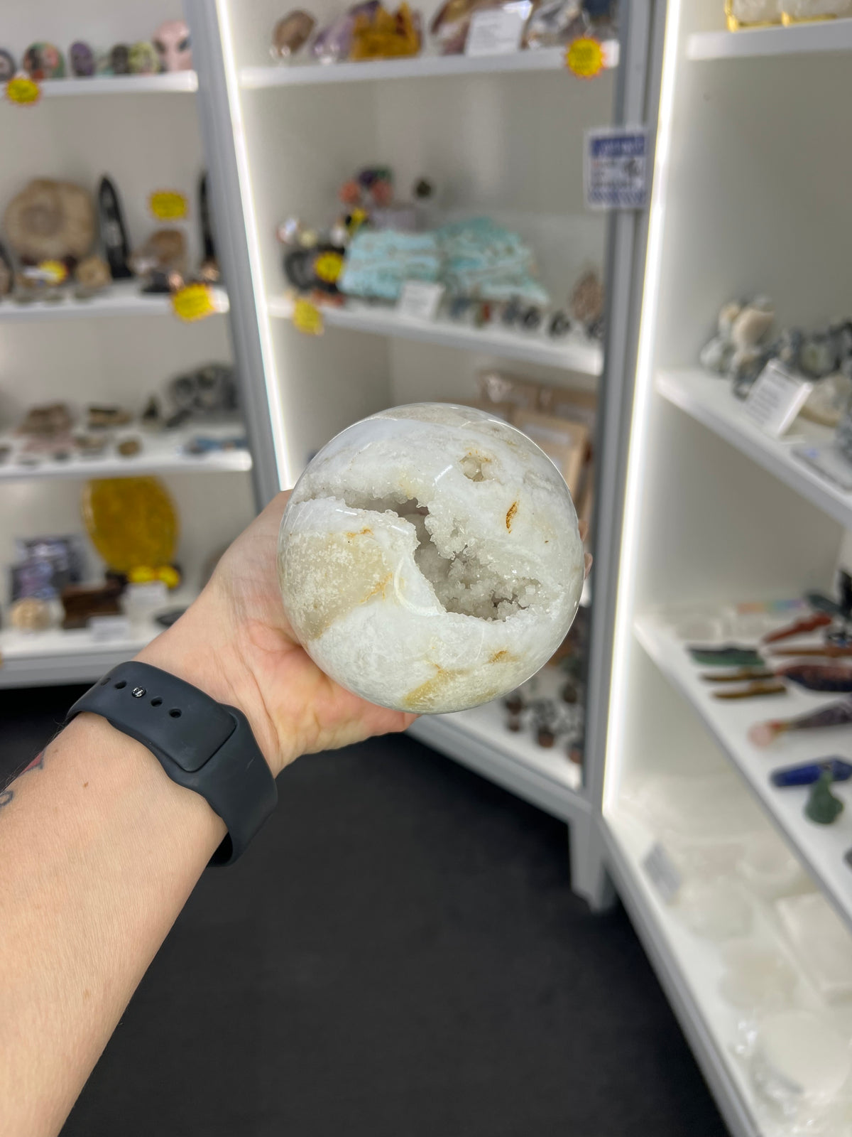 Moroccan Geode Sphere with Stand