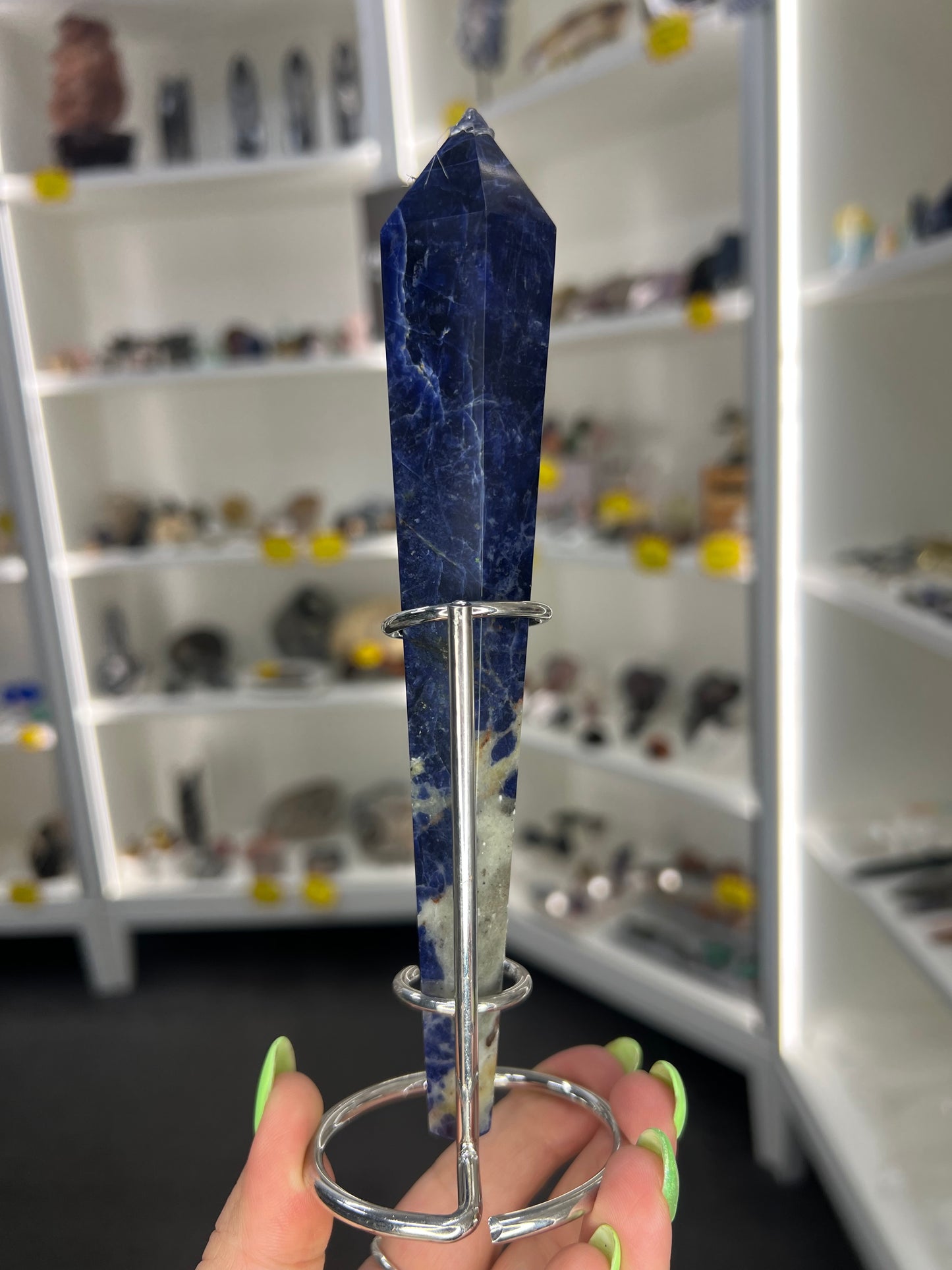 Sodalite Wand on Stand