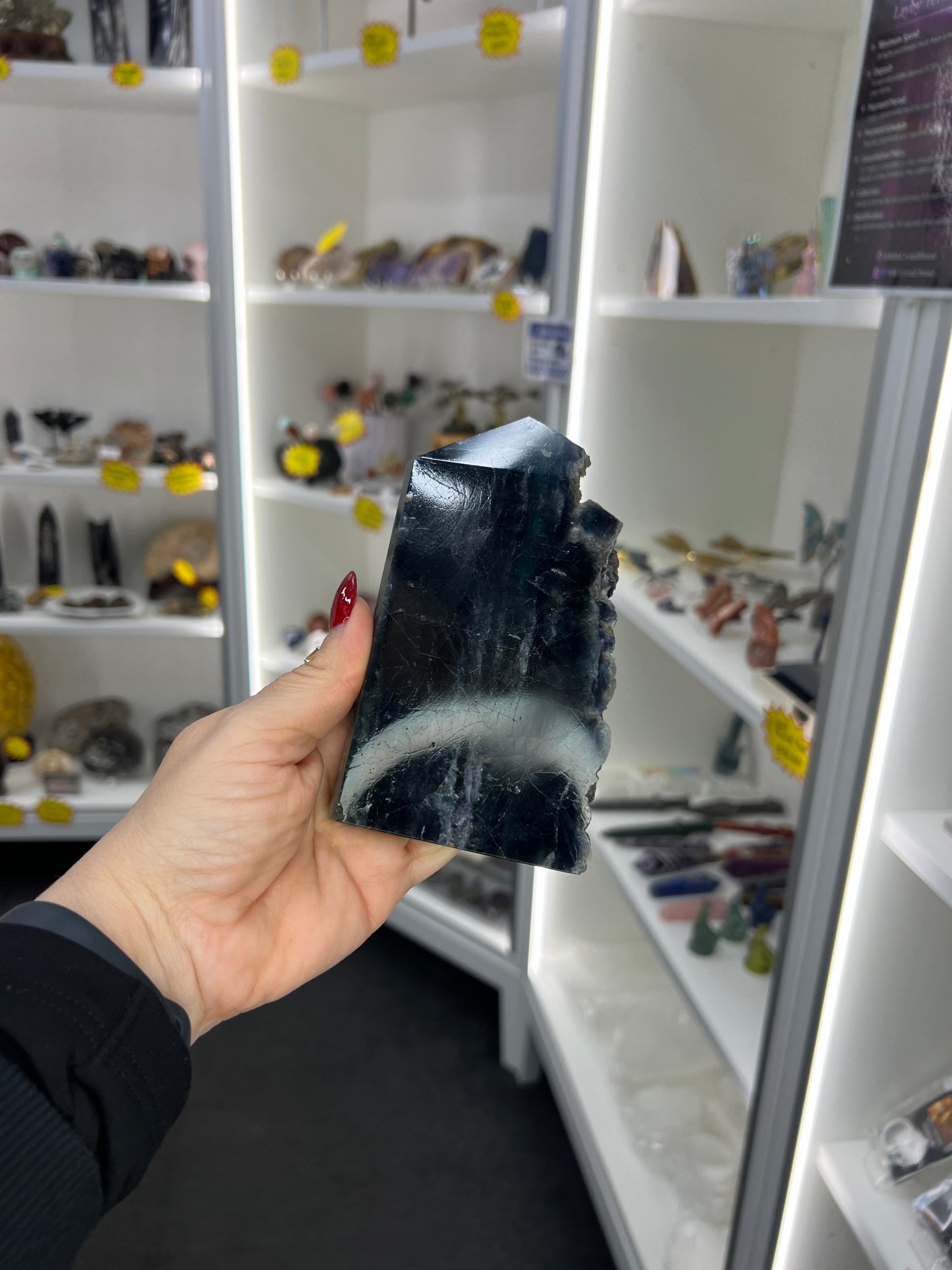 Black Fluorite Slab / Tower