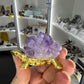 Amethyst Cluster on Gold Turtle