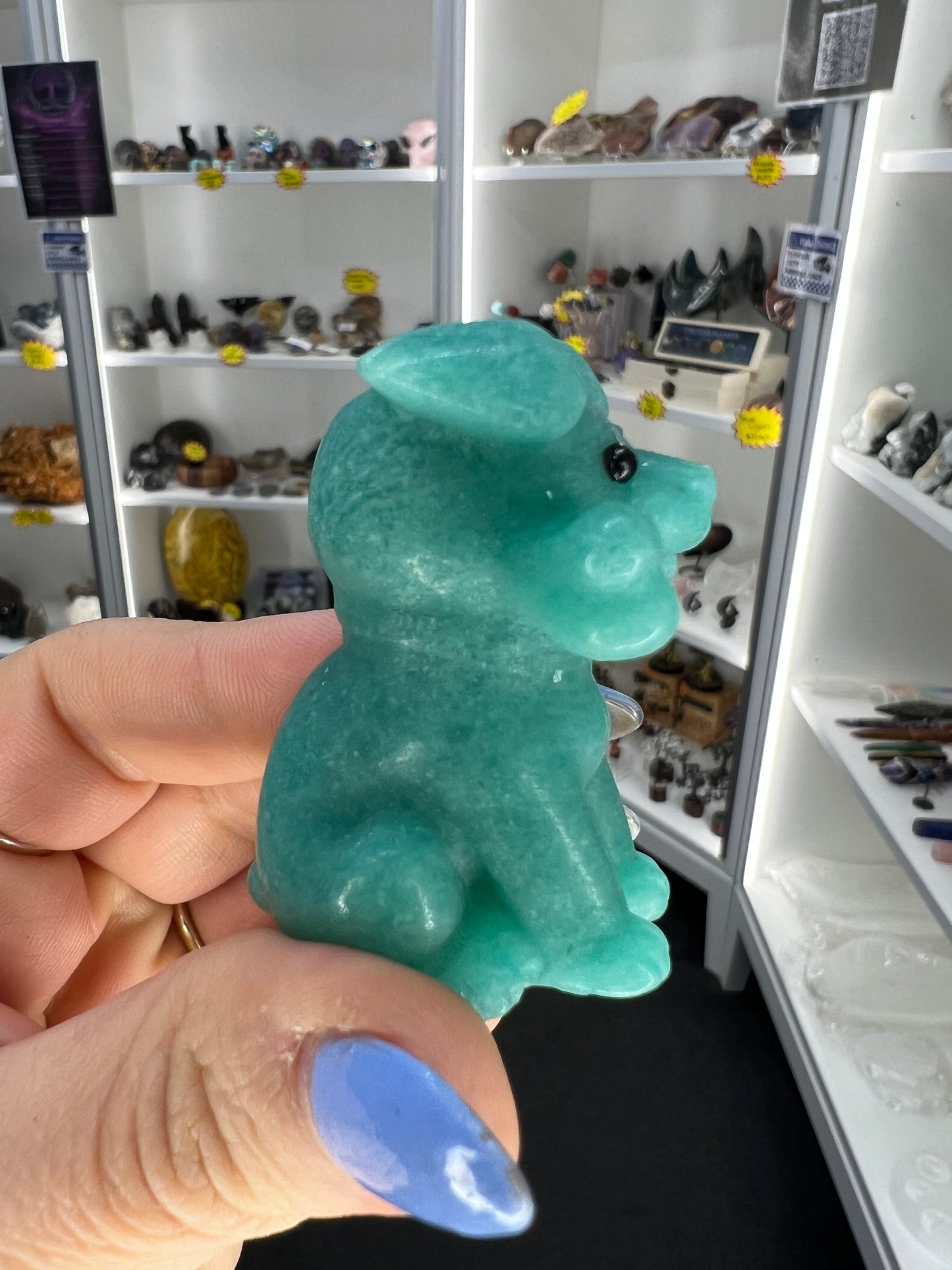 Amazonite Dog with Bone