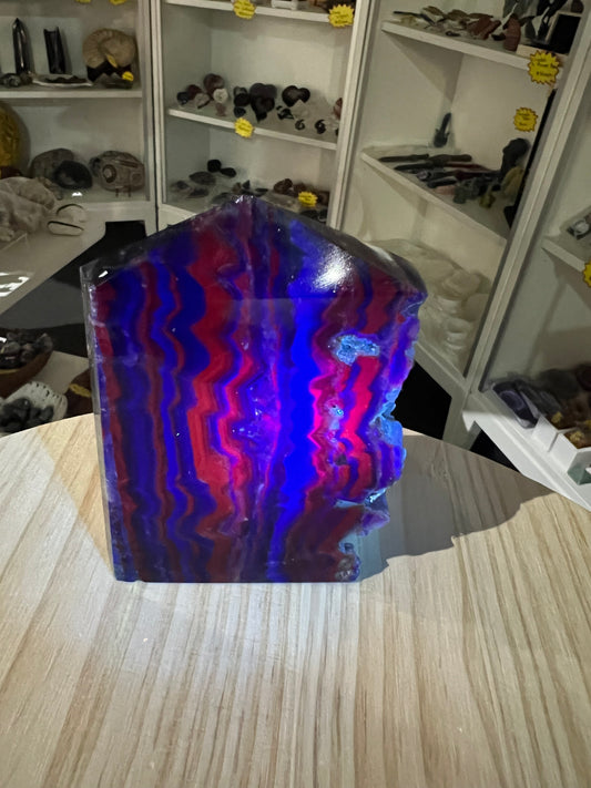 Black Fluorite Slab / Tower (UV Reactive)