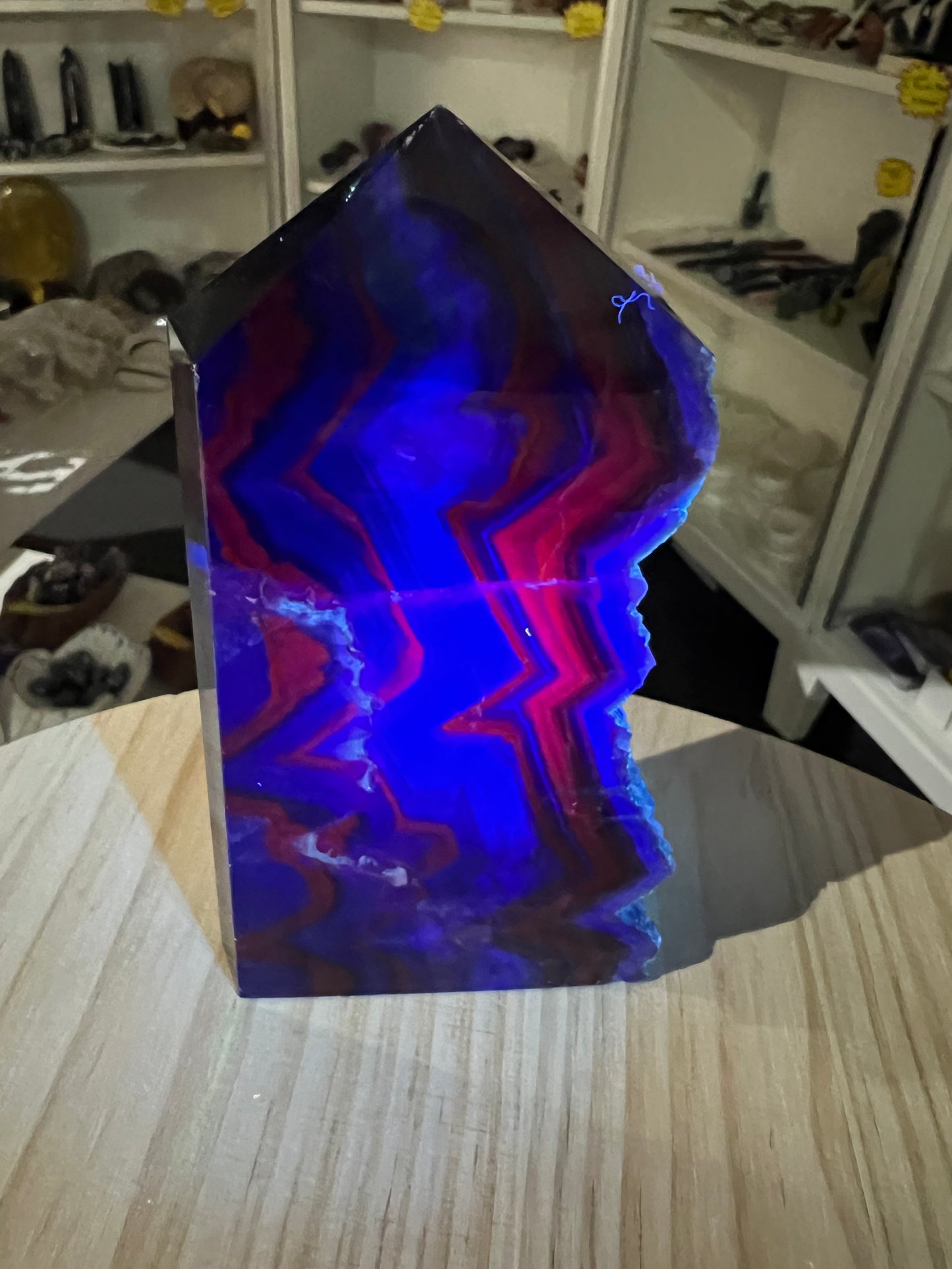 Black Fluorite Slab / Tower (UV Reactive)