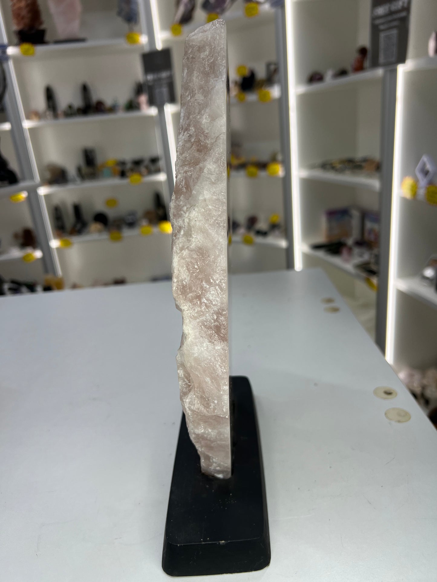 Rose Quartz Slab on Base